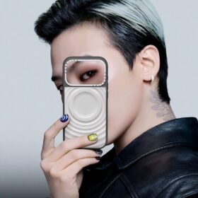 CASETiFY G-Dragon 波型シリコン iPhoneケース  マホカバー MagSafe対 指紋防止ブラック