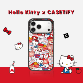 【夏の大促】CASETiFY × ハローキティ コラボ ステッカーデザイン iPhone ケース 送料無料