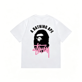 A BATHING APE × Stussy Tシャツ